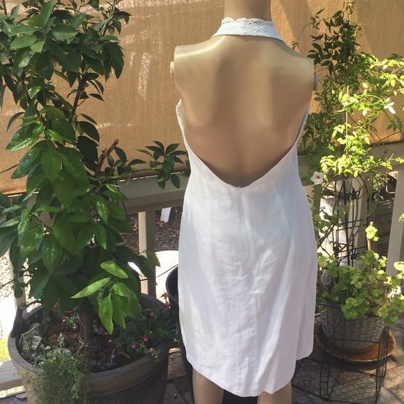Linen Halter Dress, Laundry by Shelli Segal - Picture 2 of 6